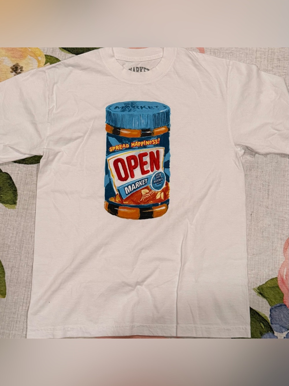 Open Market White Graphic Tee - Spread Happiness